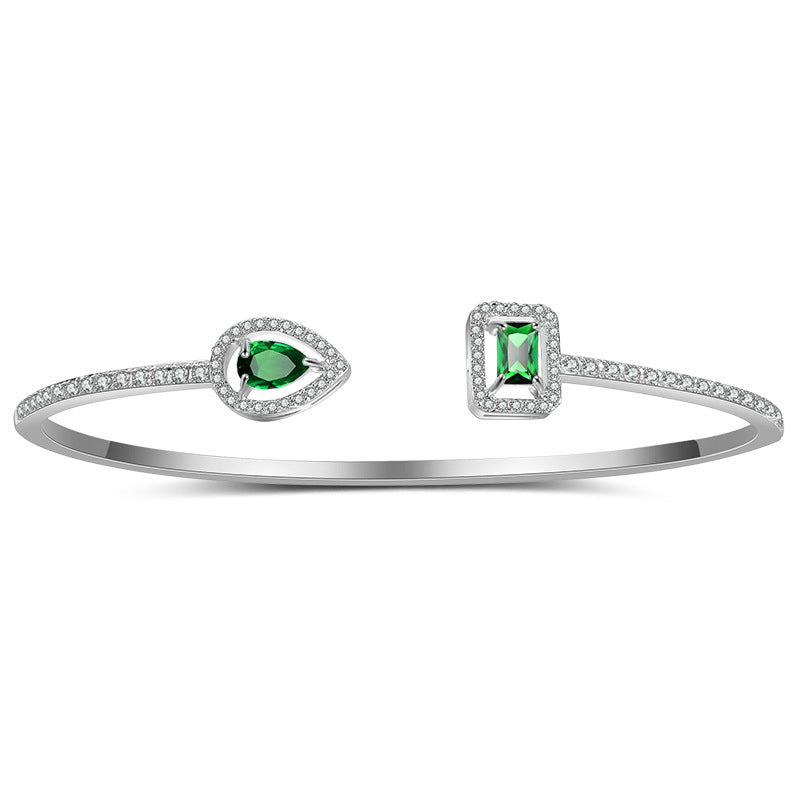 Light luxury and high-end adjustable bracelet with an opening