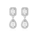 Elegant and luxurious, exquisite zircon micro-inlaid earrings