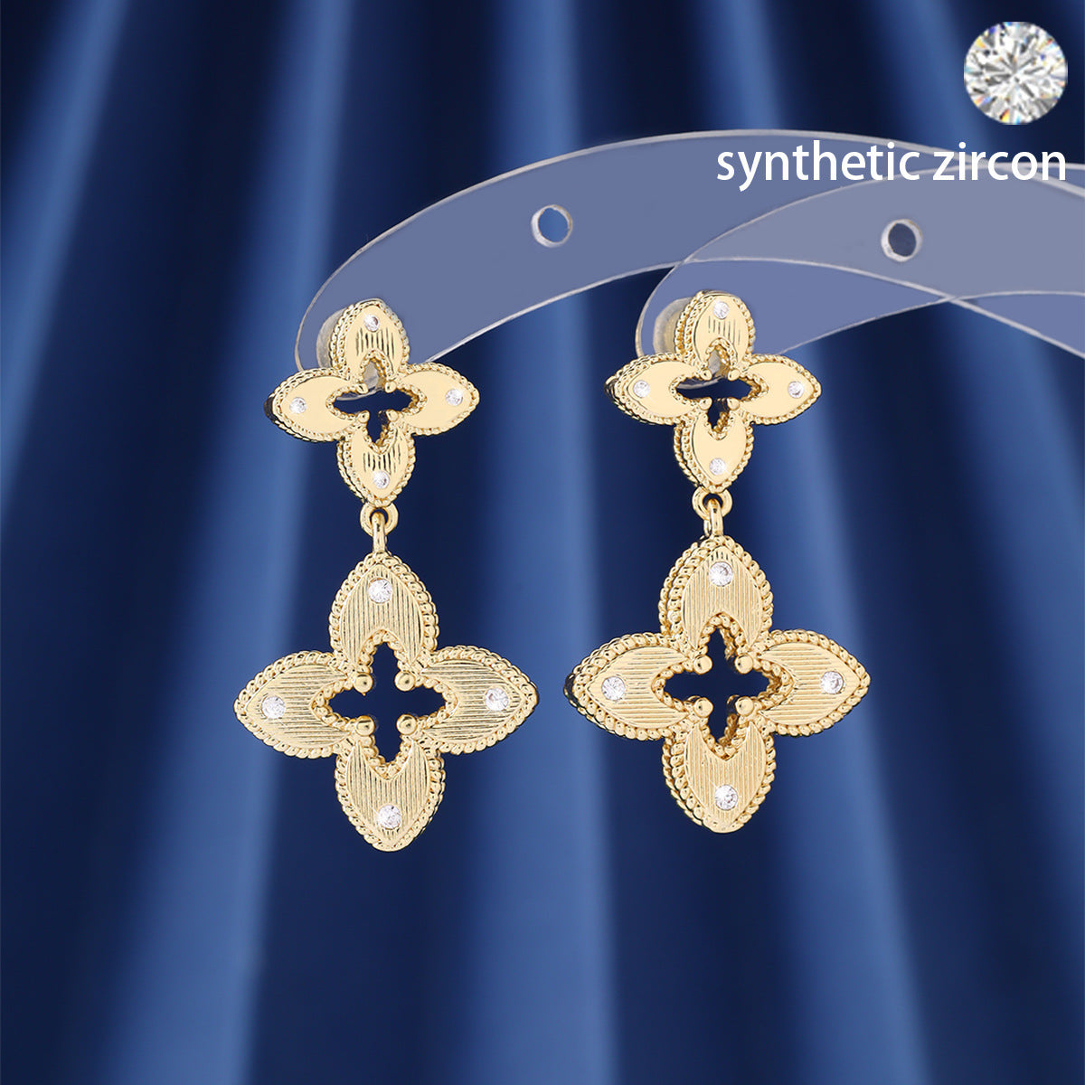 Hollow-out earrings for women, fashionable and versatile, with a light luxury style