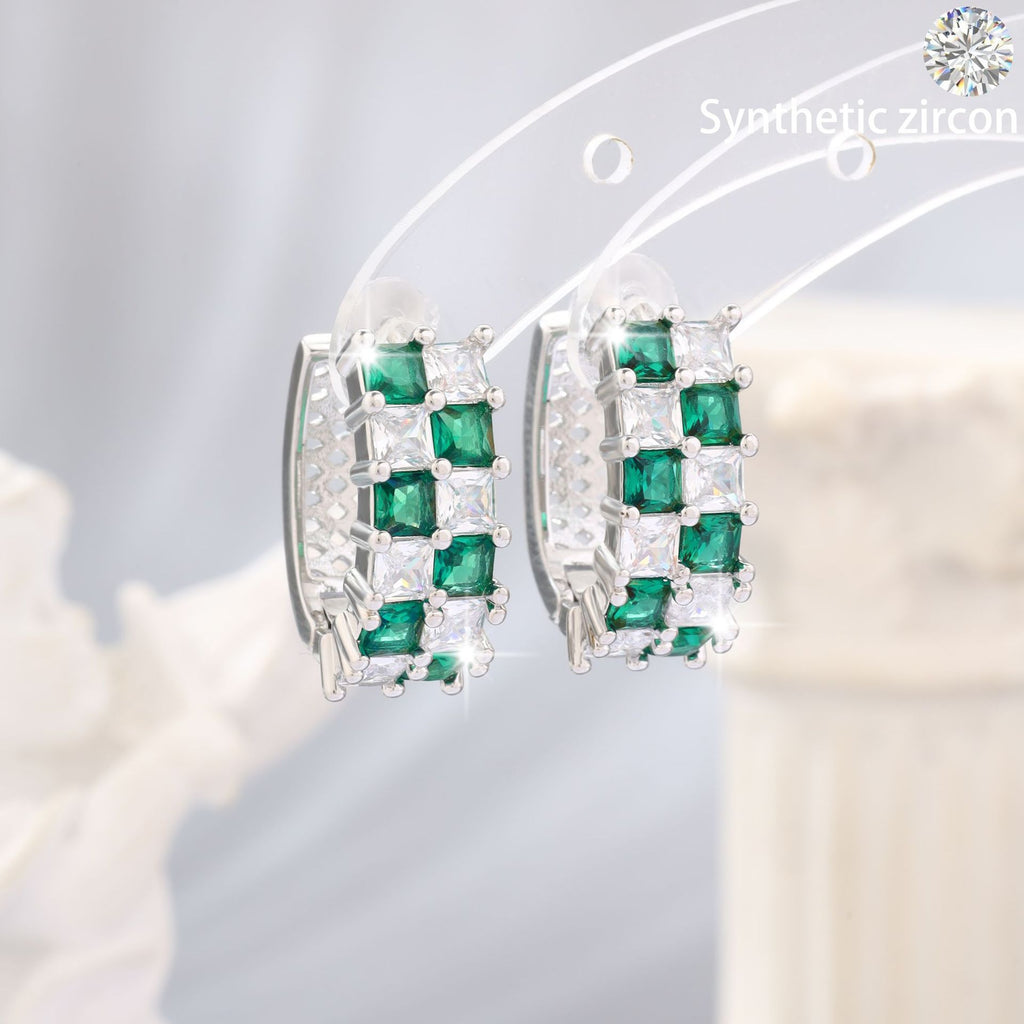 Copper-set zircon fashion ear buckle