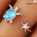 New fashionable ocean series turtle ring