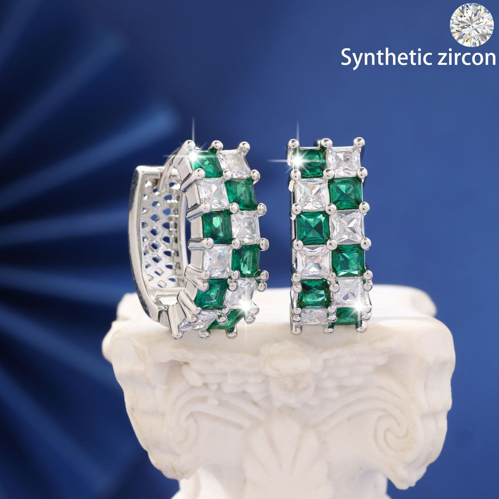 Copper-set zircon fashion ear buckle