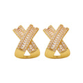 Light luxury style sparkling zircon earrings