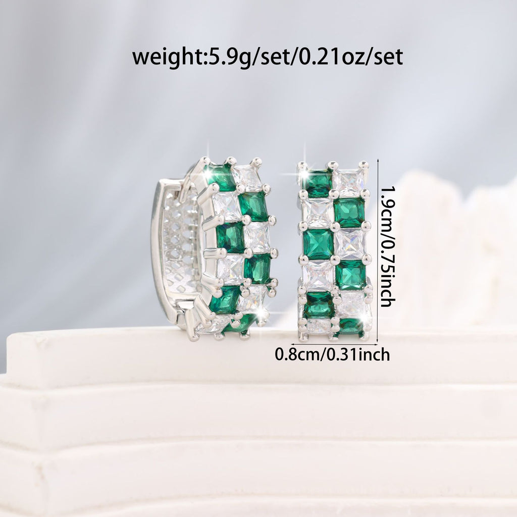 Copper-set zircon fashion ear buckle