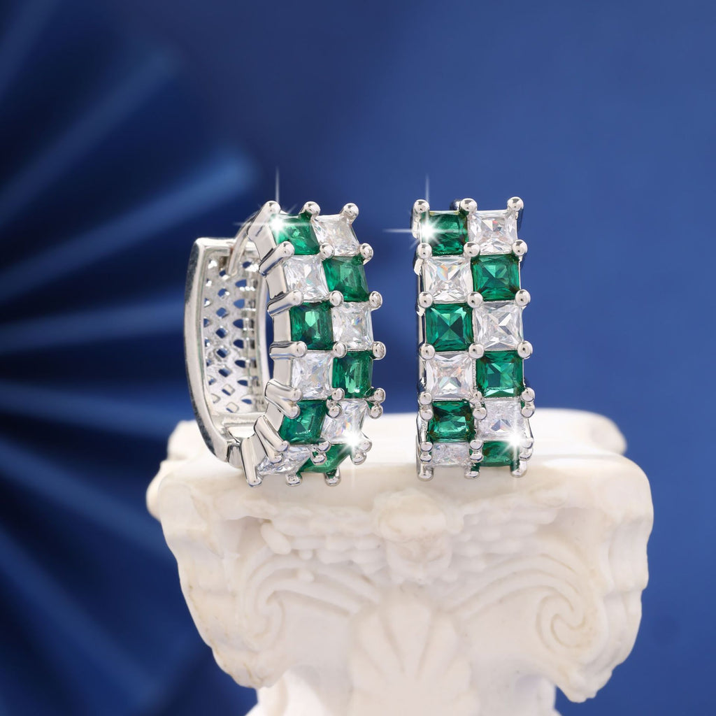 Copper-set zircon fashion ear buckle