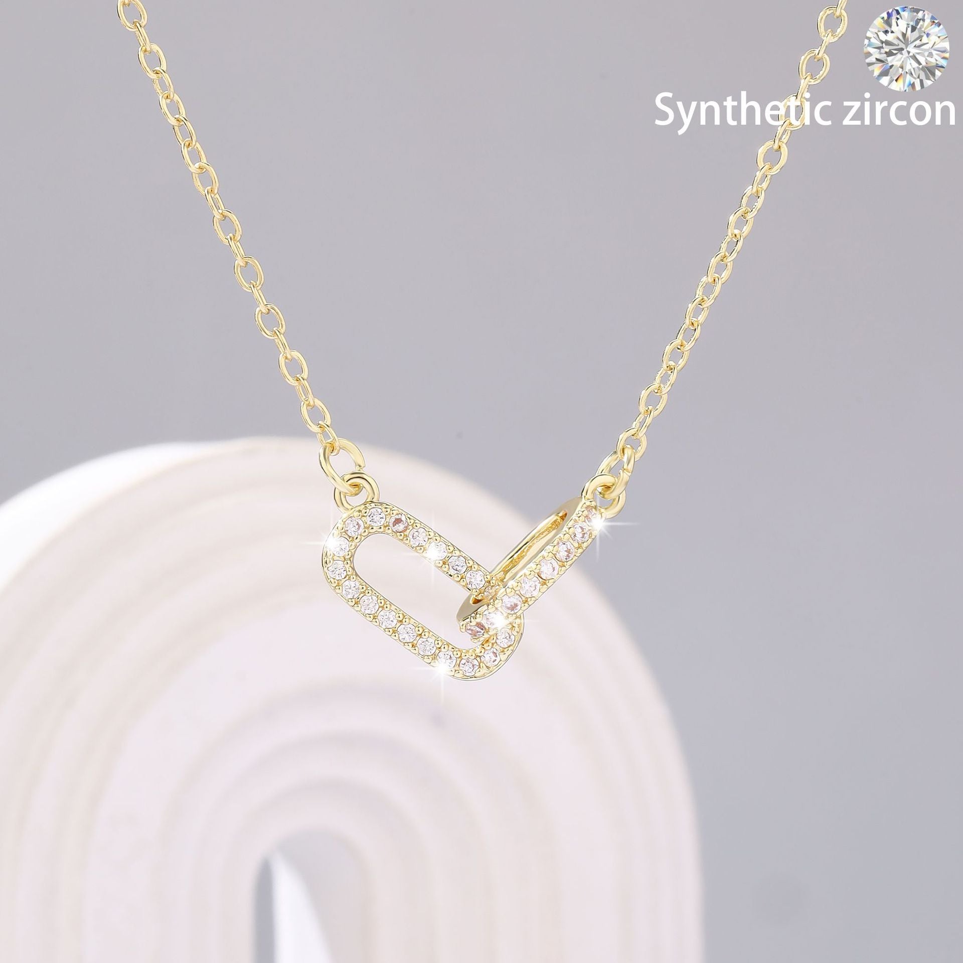 New copper zircon necklace