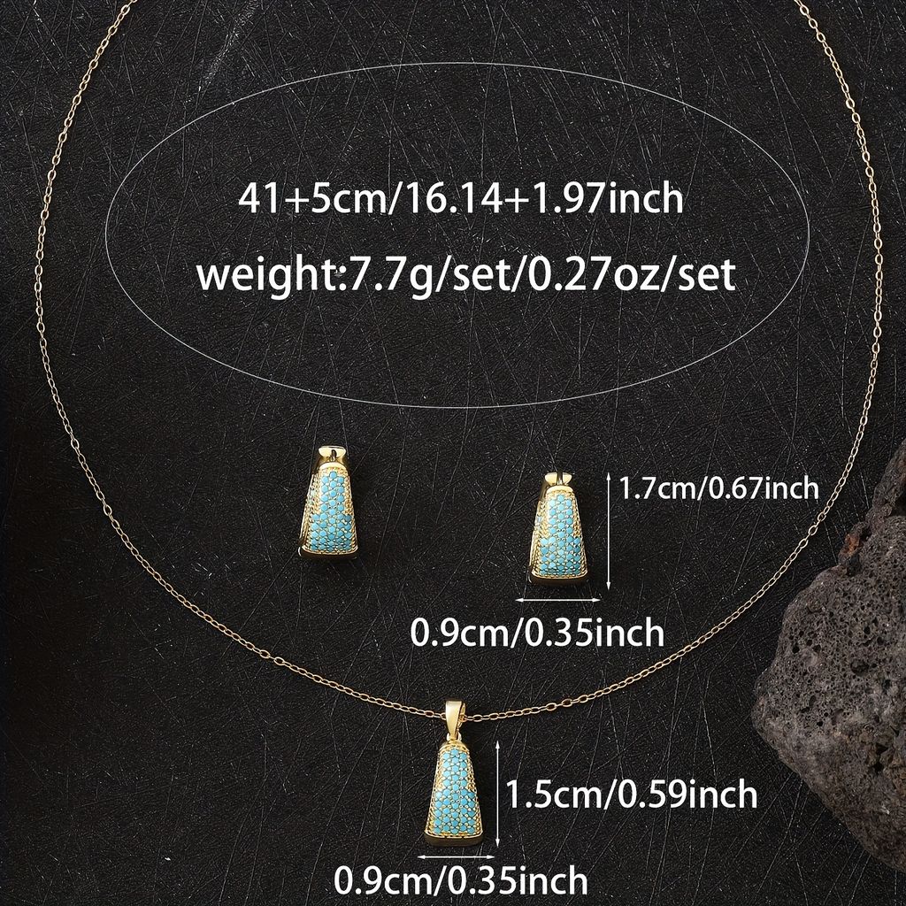 1 necklace + 1 pair of earrings, elegant and high-end design, very beautiful and charming